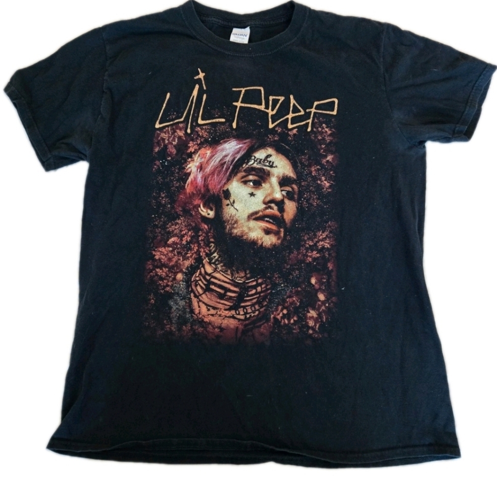 Lil Peep Black Graphic T-Shirt Sis Large